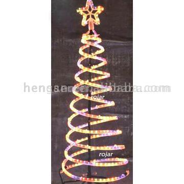 Rope Light Spiral Tree
