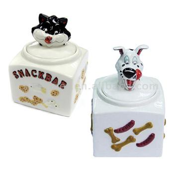 Ceramic Pet Treat Jar(F0034,F0061) (Keramik Pet Treat Jar (F0034, F0061))