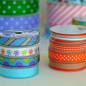  Pigment Printed Ribbon With Swiss Dots ( Pigment Printed Ribbon With Swiss Dots)