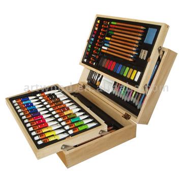  Super Wooden Watercolor Box (Super Wooden Box Aquarelle)