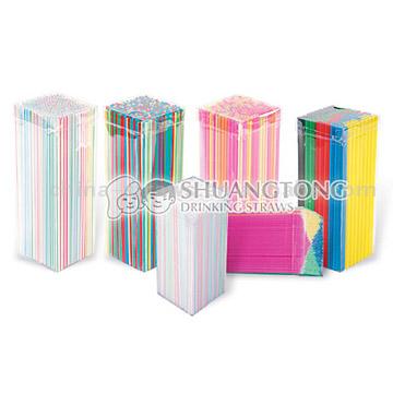  Straight Straws Packed in OPP Box