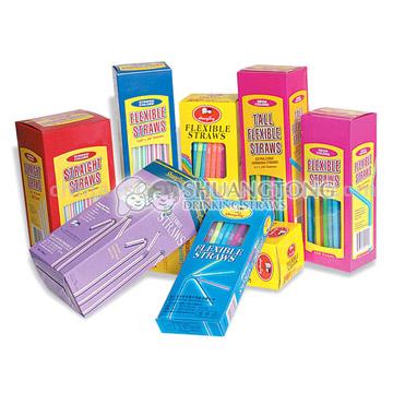  Drinking Straws (Packed in Color Paper box)