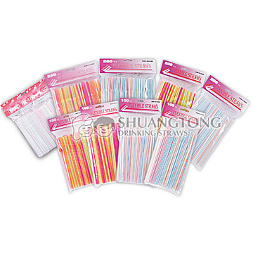  Flexible Straws with Paper Headcard (Pailles flexibles avec le Livre Headcard)