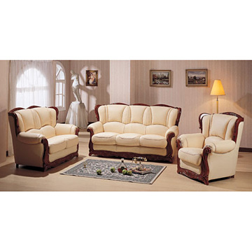 Furniture-Leather Sofa Set