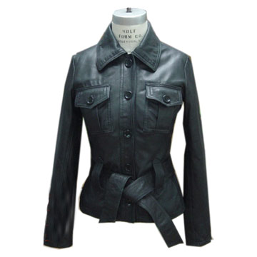  Ladies` Leather Jacket (Кожа женская куртка)