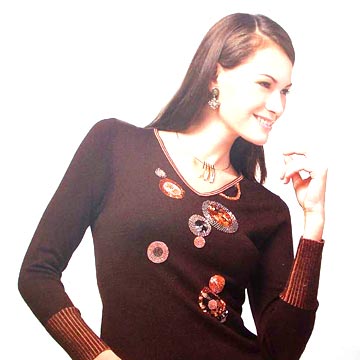  Women`s Embroidery Sweater