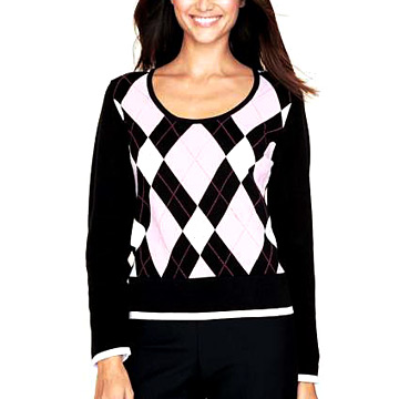  Argyle Pattern Sweater