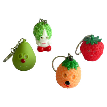  Fruit and Vegetable Key Chains (Obst und Gemüse Schlüsselanhänger)