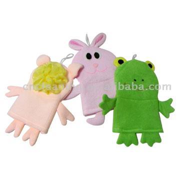  Animal Shaped Bath Gloves (Forme animale Bain Gants)