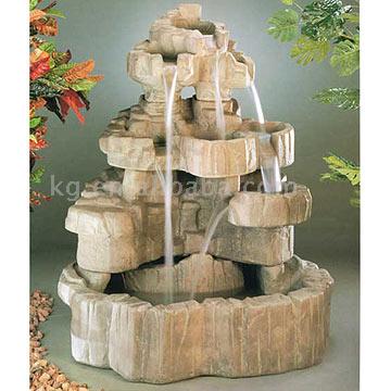  Polyresin Rock Garden Fountain
