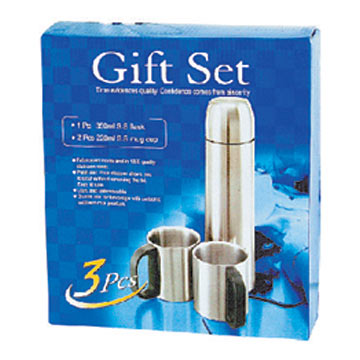  3pcs S/s Flask And Mug Set (3 x S / s fiole et Mug Set)
