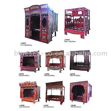  Chinese Antique Marriage Canopy Beds (Античный Китайский брак кровати с балдахином)