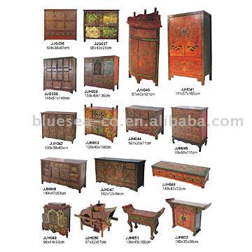  Tibetan Antique Furniture and Accessories (Meubles anciens tibétains et accessoires)