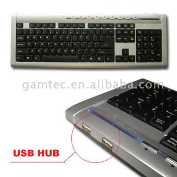  Multimedia Keyboard(With HUB) (Clavier multimédia (avec HUB))