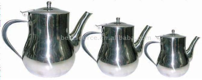  3pcs Stainless Steel Tea Pot Set (3x Edelstahl Teekanne Set)