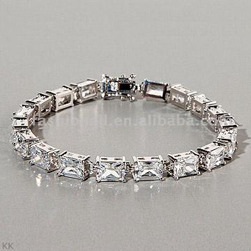  Gem Stone Silver Bracelet (Gem Stone Silber Armband)