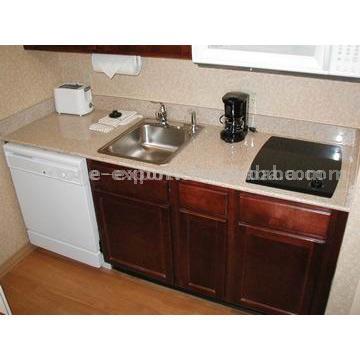  USA Standard Granite Countertop with Stainless Steel Sinks (USA Standard Столешница с раковиной из нержавеющей стали)