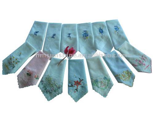  Ladies` Cotton Handkerchieves with Embroidery (Mouchoirs coton Ladies `avec de la broderie)
