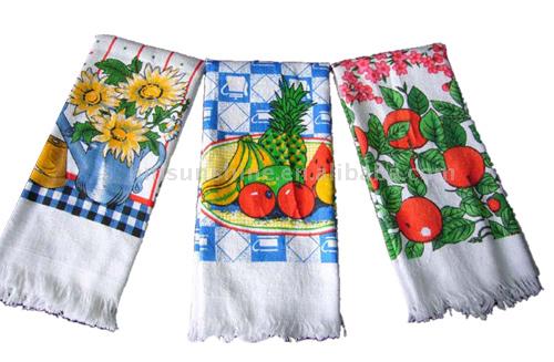  Cotton Printed Velour Terry Kitchen Towels ( Cotton Printed Velour Terry Kitchen Towels)