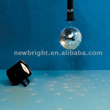  6" Mirror Ball + DC Motor + Spot Light (6 "Mirror Ball + DC Motor Spot Light +)