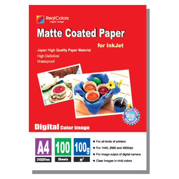 108g Inkjet Matte Coated Paper (108g Inkjet matt gestrichenes Papier)
