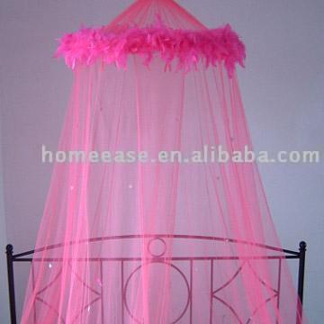 Circular Bed Canopy with Feather and Stars (Circulaire lit à baldaquin avec des plumes et des Etoiles)
