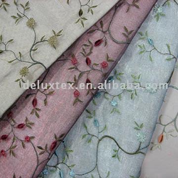  Embroidery Organza Curtain Fabric (Вышивка органзы штор ткань)