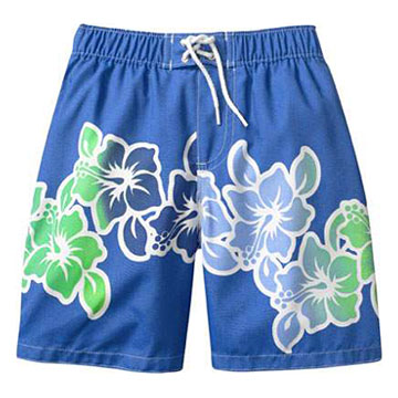  Tropical Print Swim Trunks (Тропический печати плавать Шины)