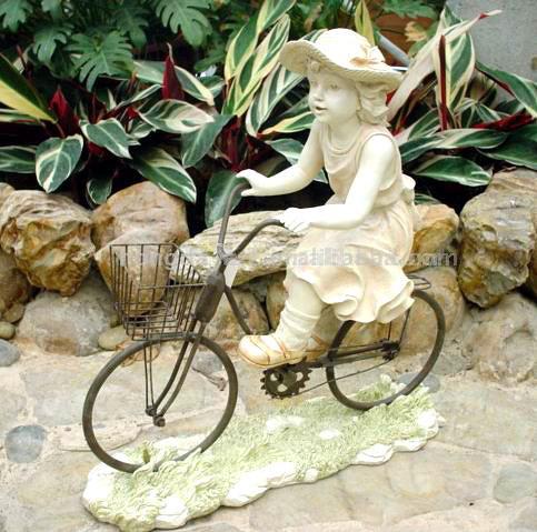  Polyresin Gift (Girl by Bike) ( Polyresin Gift (Girl by Bike))