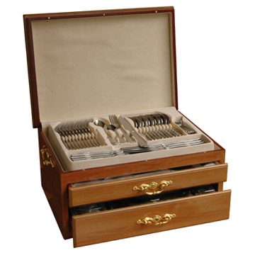  126pc Projected Double Drawer Wooden Box