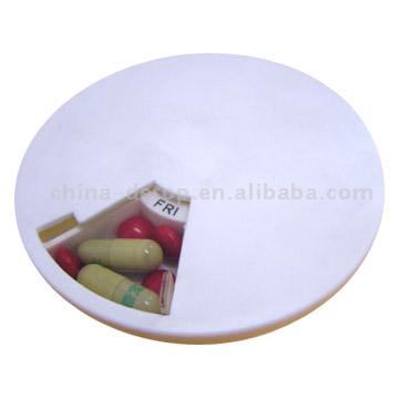  Round Portable Pill Box ( Round Portable Pill Box)