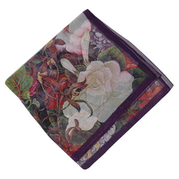  Digital Printed Silk Scarf (Foulard en soie imprimée numérique)