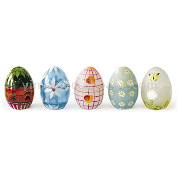Hand Painted Glass Egg Set (Hand Painted Glass Egg Set)