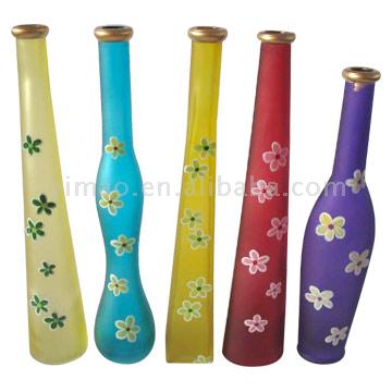 Hand Painted Glass Vase Set (Hand Painted Glass Vase Set)