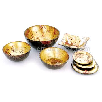  Gold Foiled Bowls & Plates (Gold Foiled Bowls & Plates)