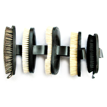  Horse Brushes with Leather Back (Brosses à cheval en cuir Retour)