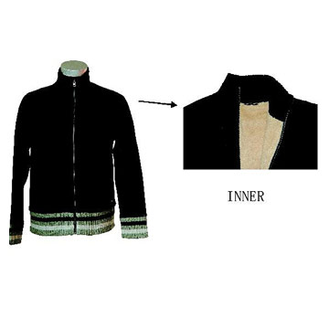  Men`s Long Sleeve Turtle Neck Cardigan ()