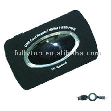  USB2.0 Card Reader Built-in USB Hub