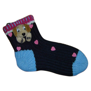 Ladies` Handmade Slipper Sock (Ladies `Handmade Slipper Sock)