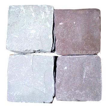  Grey-green And Red Sandstone Cubes ( Grey-green And Red Sandstone Cubes)
