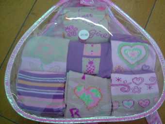  Baby Jacquard Socks in PVC Bag (Baby Jacquard Chaussettes Sac en PVC)