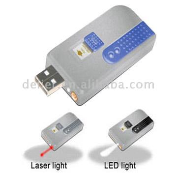  USB Flash Discs with Laser Pointer & LED Light ( USB Flash Discs with Laser Pointer & LED Light)