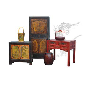  Golden Carved Cabinets