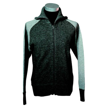  Men`s Reversible Long Sleeve Cardigan Sweater ()