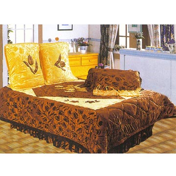  Velvet Embroidered Bedspread ( Velvet Embroidered Bedspread)
