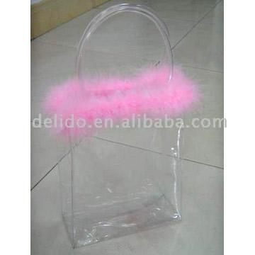  PVC Handbag with Feather ( PVC Handbag with Feather)