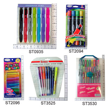  Gel Pens, Ball Pens, Markers (Гелевые ручки, шариковые ручки, маркеры)