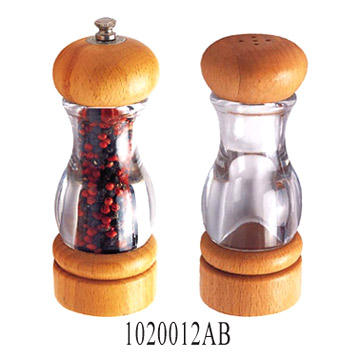  Wooden Spice Mill, Salt and Pepper Mill (Moulin à épices en bois, Salt and Pepper Mill)