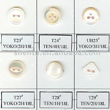  Natural Japanese Akoya Shell Buttons (Japonais naturelles Akoya Shell Buttons)