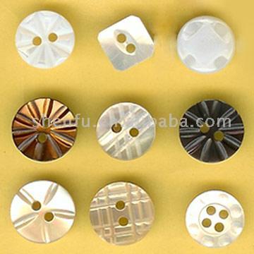  Natural Fancy Trocas, MOP, Akoya and River Shell Buttons with Engraved Logo ( Natural Fancy Trocas, MOP, Akoya and River Shell Buttons with Engraved Logo)